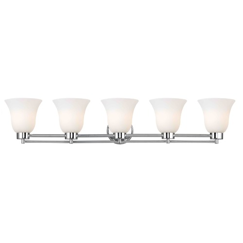 Design Classics Lighting Chrome Bathroom Light 706-26 GL9222-WH