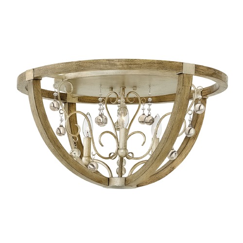 Abingdon 24-Inch Flush Mount in Silver Leaf by Fredrick Ramond