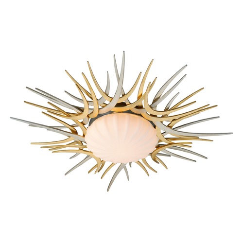 Corbett Lighting Helios Flush Mount in Gold & Silver Leaf by Corbett Lighting 224-31