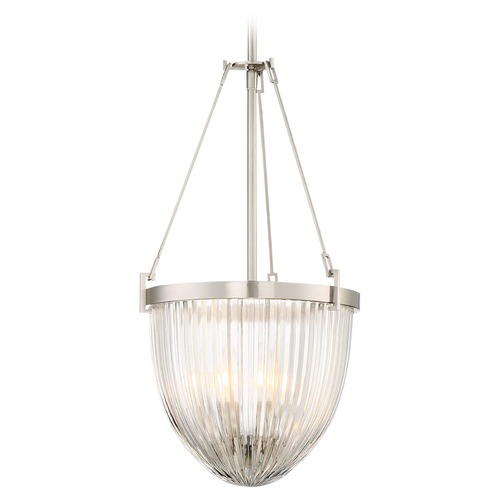 Minka Lavery Atrio Brushed Nickel Pendant Light with Bowl Dome