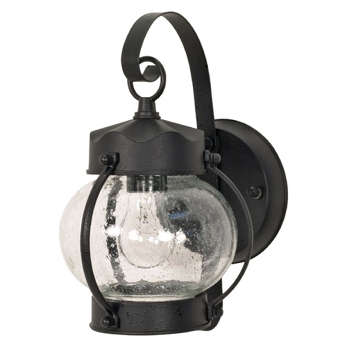 Onion Textured Black Outdoor Wall Light by Nuvo Lighting