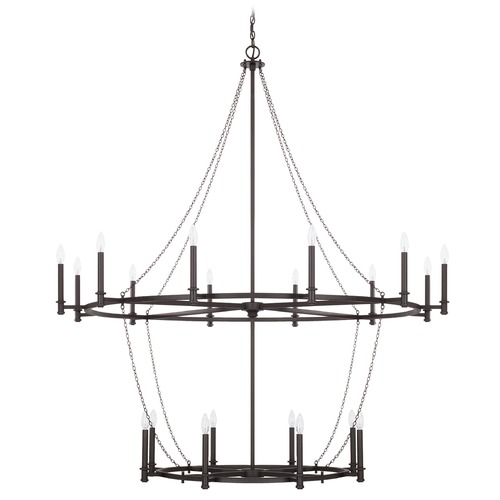 Lancaster 60-Inch Wide Chandelier in Black Iron by Capital Lighting