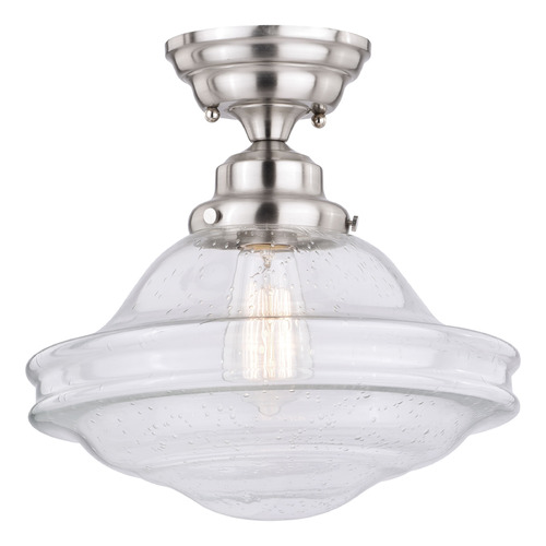 Vaxcel Lighting Huntley Satin Nickel Semi-Flushmount Light