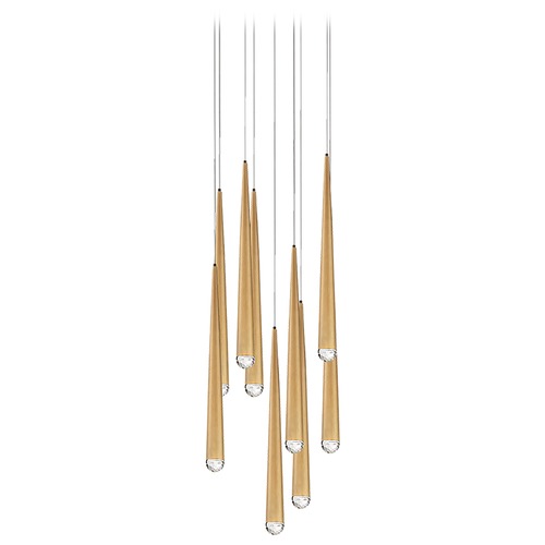 Cascade Aged Brass LED Multi-Light Pendant by Modern Forms