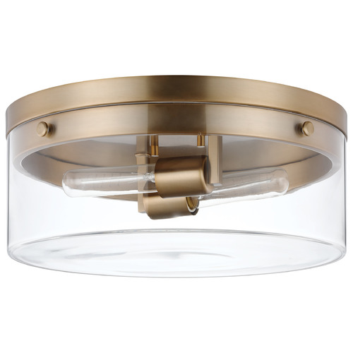 Nuvo Lighting Intersection Small Flush Mount in Burnished Brass by Nuvo Lighting 60-7536