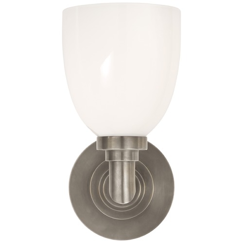 Visual Comfort Signature Collection E.F. Chapman Wilton Bath Sconce in Antique Nickel by Visual Comfort Signature SL2841ANWG