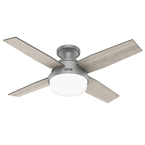 Dempsey 44-Inch Fan in Matte Silver by Hunter Fan Company