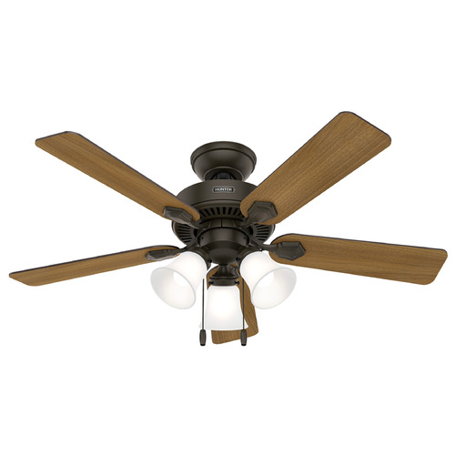 Hunter Fan Company Swanson New Bronze LED Ceiling Fan with Light