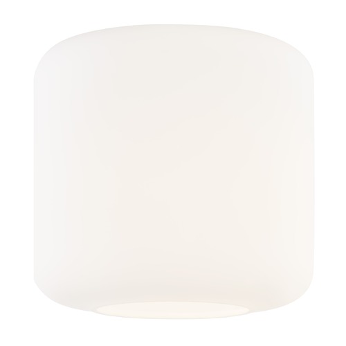 Medium Satin White Drum Glass Shade with 1-5/8 Inch Fitter