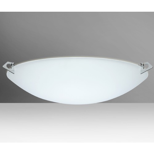 Besa Lighting Sonya Frosted Glass Polished Nickel Flushmount Light