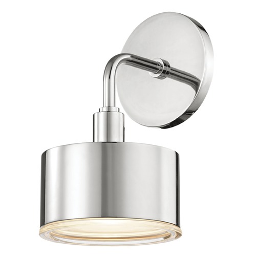 Mitzi by Hudson Valley Mid-Century Modern LED Sconce Polished Nickel Mitzi Nora by Hudson Valley H159101-PN