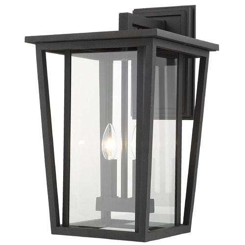 Seoul Black Outdoor Wall Light by Z-Lite