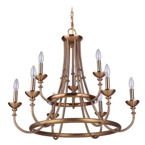 Marlowe Satin Brass Chandelier by Craftmade Lighting