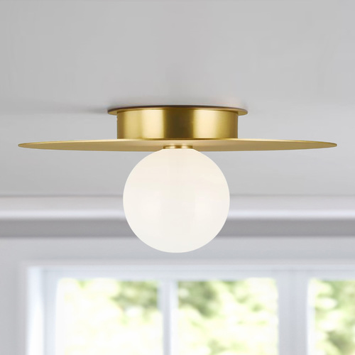 Kelly Wearstler Nodes 17.50-Inch Large Burnished Brass Flush Mount by Visual Comfort Studio