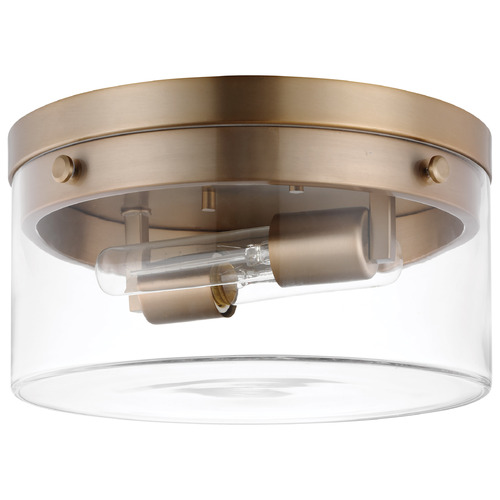 Intersection Medium Flush Mount in Burnished Brass by Nuvo Lighting