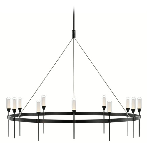 Visual Comfort Signature Collection Peter Bristol Overture XL Chandelier in Bronze by VC Signature PB5031BZ-CG