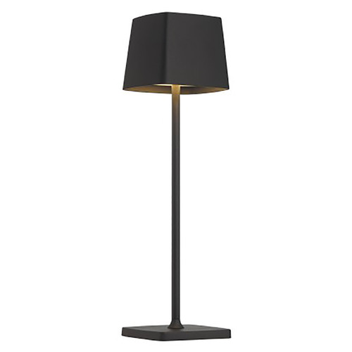 George Kovacs Lighting George Kovacs Task Portables Coal Black LED Table Lamp with Square Shade P1665-66A-L