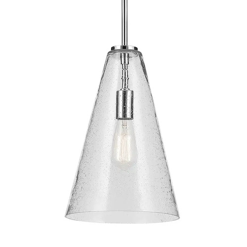 Kichler Lighting Everly Chrome Pendant Light with Conical Shade