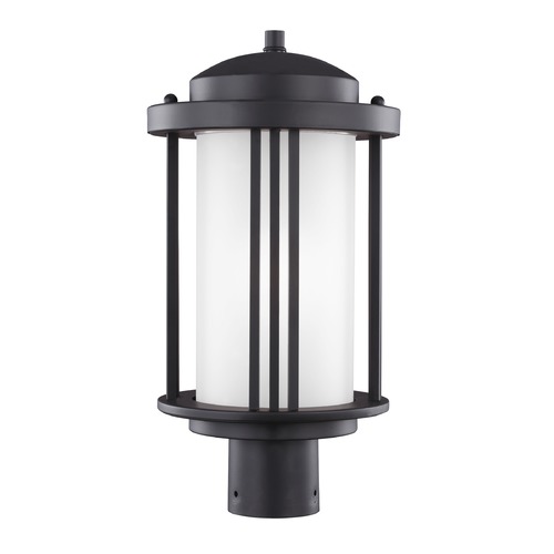 Crowell 17-Inch Outdoor Post Light in Black by Generation Lighting