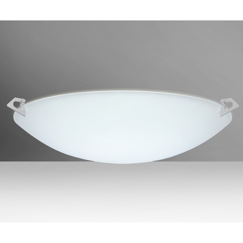 Besa Lighting Sonya Frosted Glass Satin Nickel Flushmount Light