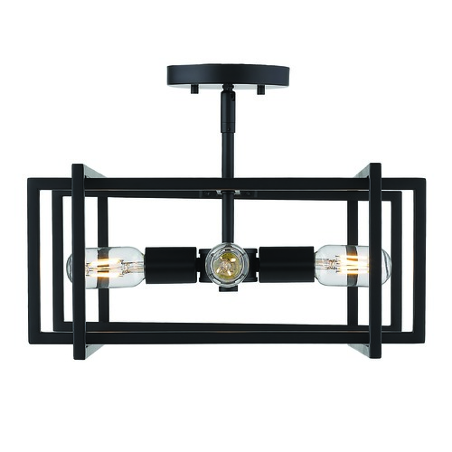 Tribeca Black Semi-Flush Mount by Golden Lighting