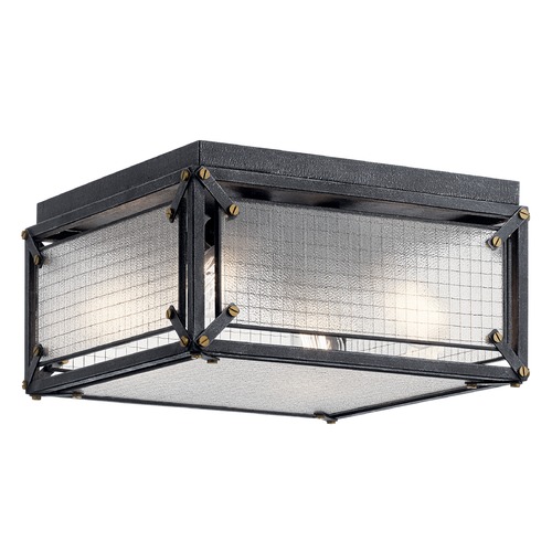 Kichler Lighting Steel 4-Light Distressed Black Flush Mount by Kichler Lighting 44336DBK