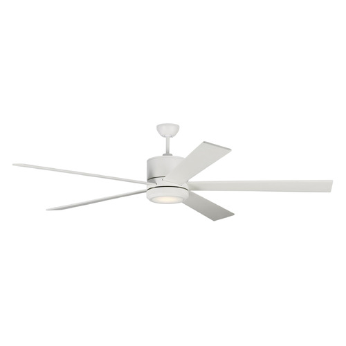 Vision 72-Inch LED Fan in Matte White by Generation Lighting Fan Collection
