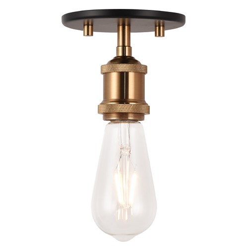 Bulstrodes Workshop Aged Gold Semi-Flush Mount by Matteo Lighting