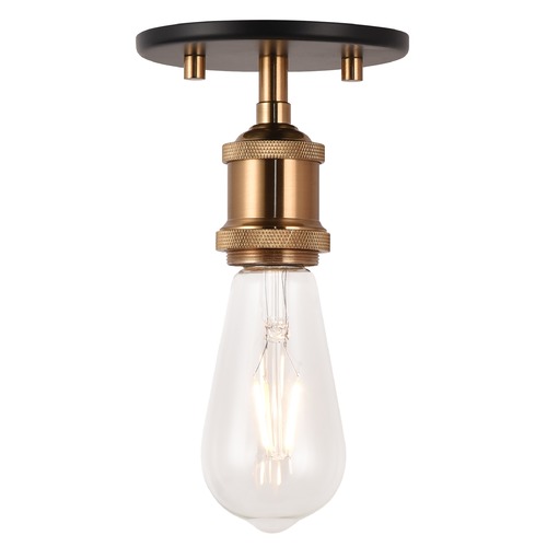 Matteo Lighting Bulstrodes Workshop Aged Gold Semi-Flush Mount by Matteo Lighting X46100AG