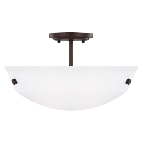 Kerrville 15-Inch Bronze LED Semi-Flush Mount by Generation Lighting