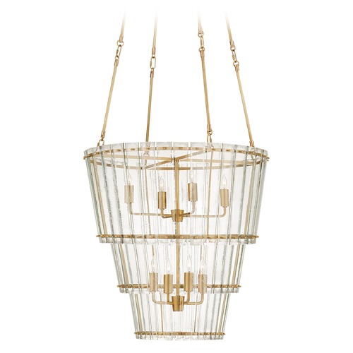 Visual Comfort Signature Collection Carrier & Company Cadence Chandelier in Brass by Visual Comfort Signature S5656HABAM