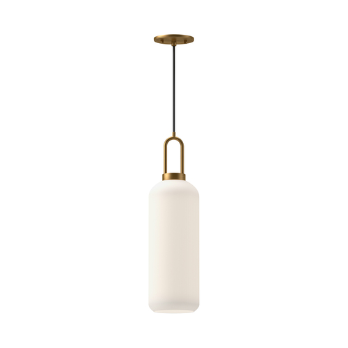 Alora Lighting Soji Aged Gold Mini-Pendant Light with Cylindrical Shade