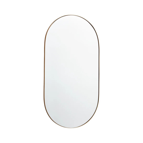 Capsule 21 x 40-Inch Mirror in Gold by Quorum Lighting
