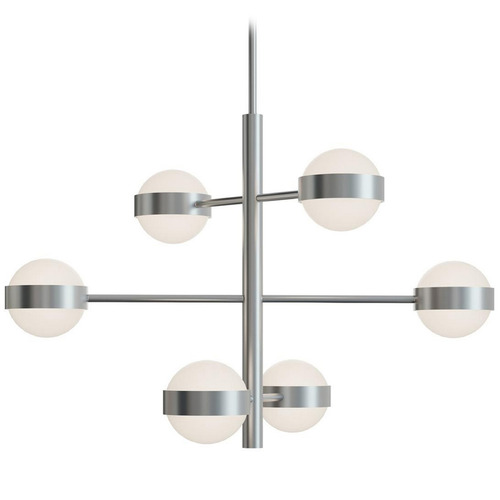 Afx Lighting Verona Satin Nickel LED Pendant Light with Globe Shade