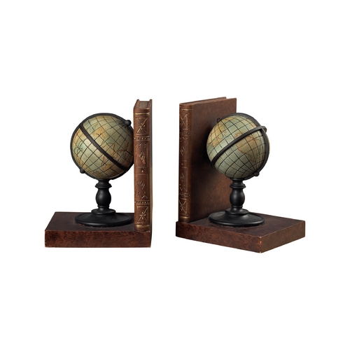 Elk Lighting Vintage World Globe Bookends 93-9224