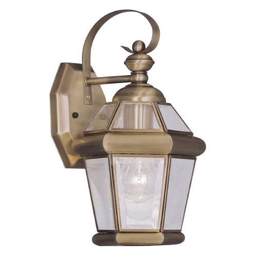 Livex Lighting Livex Lighting Georgetown Antique Brass Outdoor Wall Light 2061-01