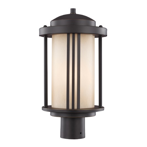Crowell 17-Inch Outdoor Post Light in Bronze by Generation Lighting