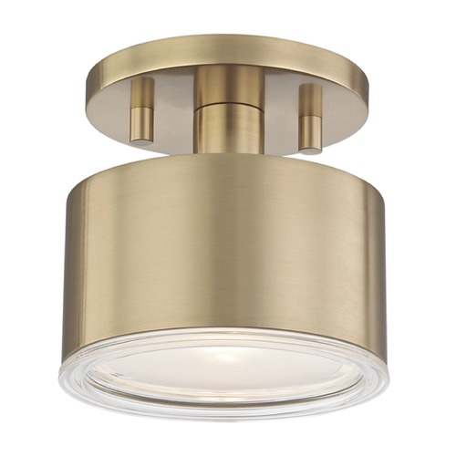 Nora LED Semi-Flush Mount in Brass by Mitzi by Hudson Valley
