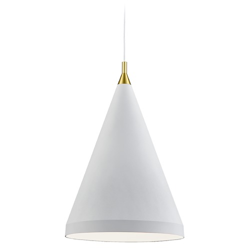 Kuzco Lighting Dorothy White & Gold Pendant by Kuzco Lighting 492722-WH/GD