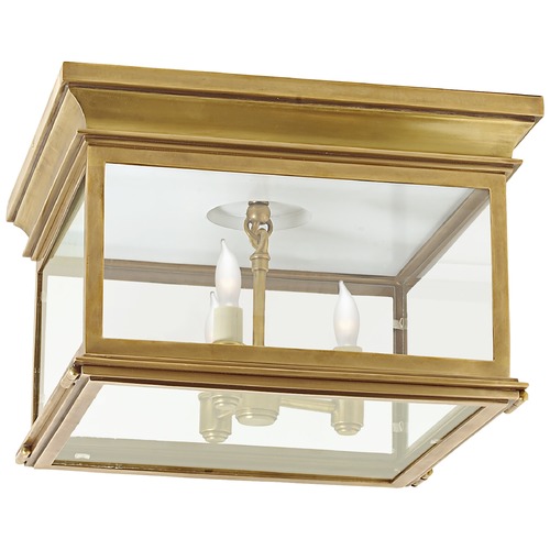 Visual Comfort Signature Collection E.F. Chapman Club Large Flush Mount in Antique Brass by Visual Comfort Signature CHC4129ABCG