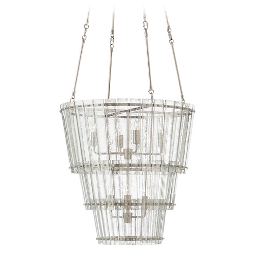 Visual Comfort Signature Collection Carrier & Company Cadence Chandelier in Nickel by Visual Comfort Signature S5656PNAM