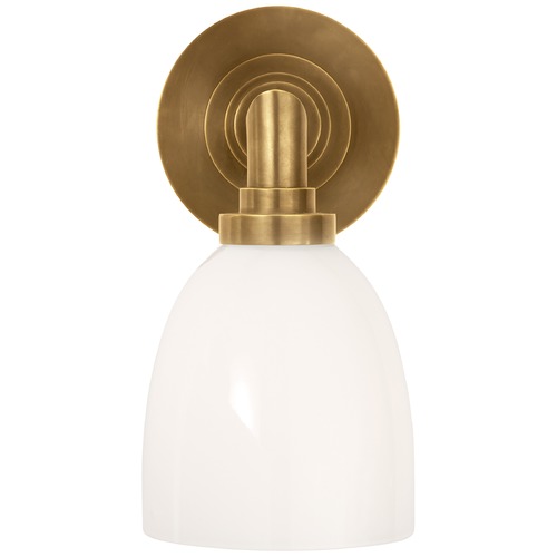 Visual Comfort Signature Collection E.F. Chapman Wilton Bath Sconce in Brass by Visual Comfort Signature SL2841HABWG
