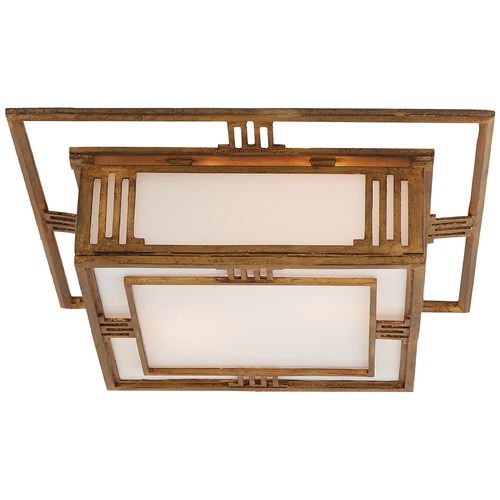 Visual Comfort Signature Collection Thomas OBrien Enrique Flush Mount in Gilded Iron by Visual Comfort Signature TOB4220GI