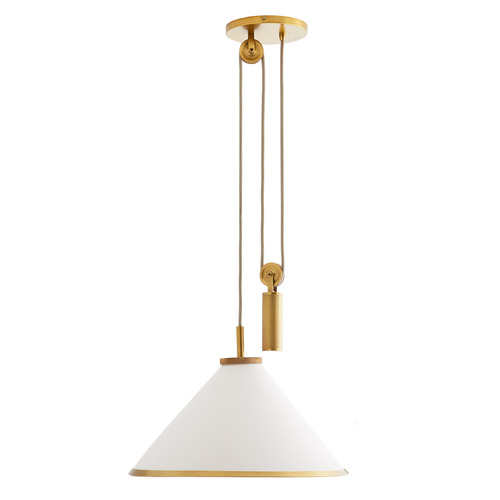 Norfolk 20.5-Inch Pendant in Antique Brass by Arteriors Home