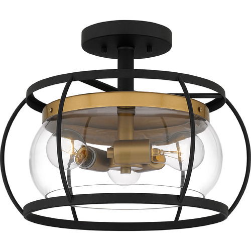 Quoizel Lighting Thyme Close to Ceiling Light in Earth Black by Quoizel Lighting THY1715EK