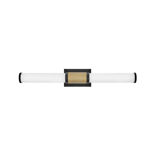 Zevi 29-Inch LED Bath Light in Black & Brass by Hinkley Lighting