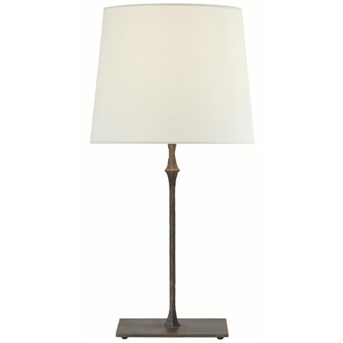 Visual Comfort Signature Collection Dauphine Aged Iron Table Lamp with Empire Shade