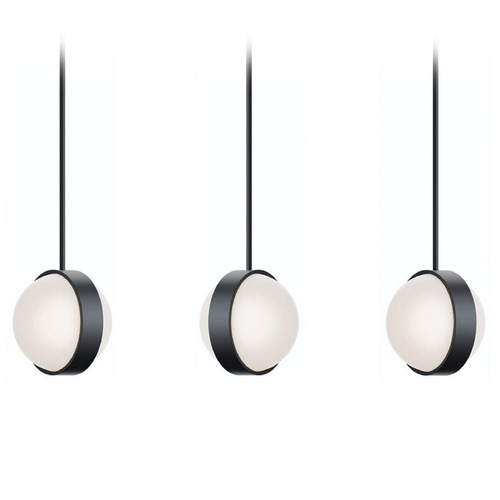 Afx Lighting Verona Black LED Multi-Light Pendant with Globe Shade