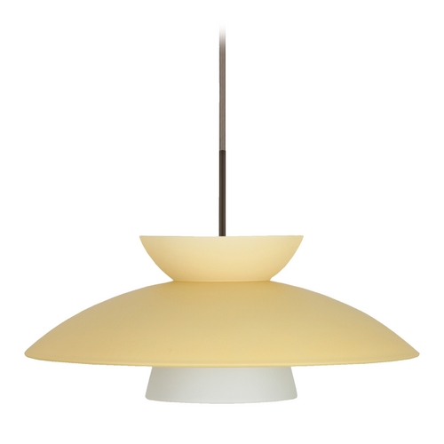 Besa Lighting Modern Pendant Light Bronze by Besa Lighting 1JT-451397-BR