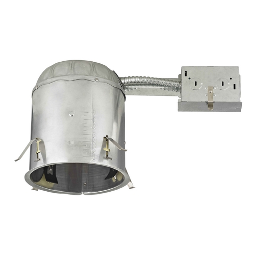 Recesso Lighting by Dolan Designs 6-Inch Remodel E26 Recessed Can Light IC & Airtight Flat Ceiling IC6R